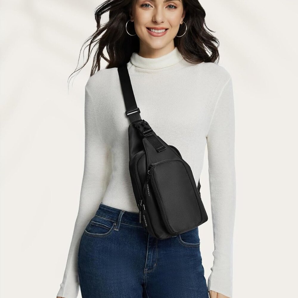 Multi-Functional Black Sling Backpack - Compact &… - image 2